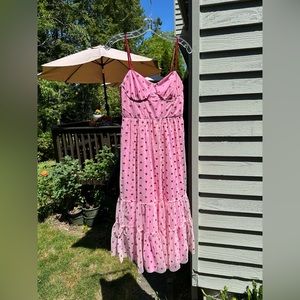 🩷❤️NWT BETSY JOHNSON PINK AND RED HEART DRESS❤️🩷